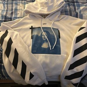 Off-White men hoodie large white